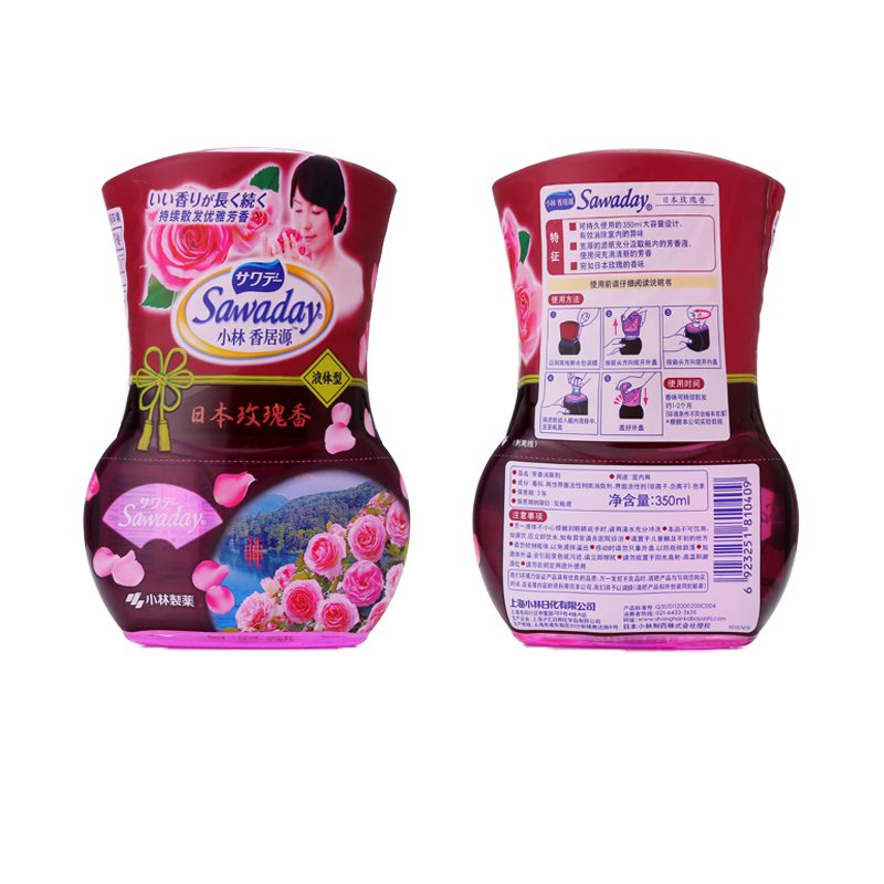 【满99包邮】KOBAYASHI小林制药香居源350ml 空气清新剂香薰芳香去味家用 玫瑰香
