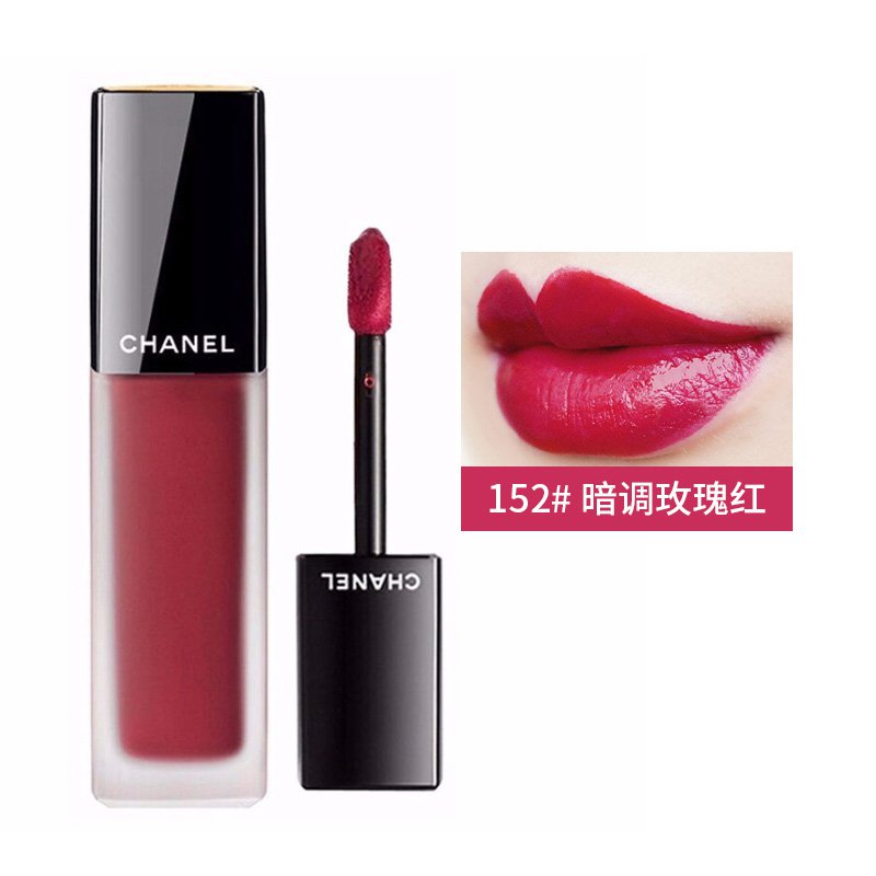 【海外直邮】CHANEL 香奈儿 炫亮魅力印记丝绒哑光唇釉口红 6ml 152#暗调玫瑰红